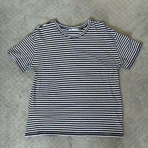 Zara striped linen blend tee